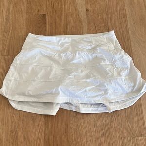 Lululemon white pace rival skirt